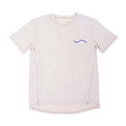 Photo du tee shirt d'allaitement vagues d'amour à plat sur fond blanc. 